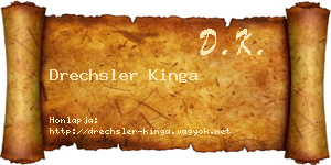Drechsler Kinga névjegykártya